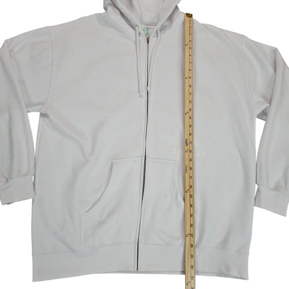 Vintage Beatles Hoodie Womens XXL White Y2K Full Zip Band Jacket Fleece Casual - Picture 10 of 14